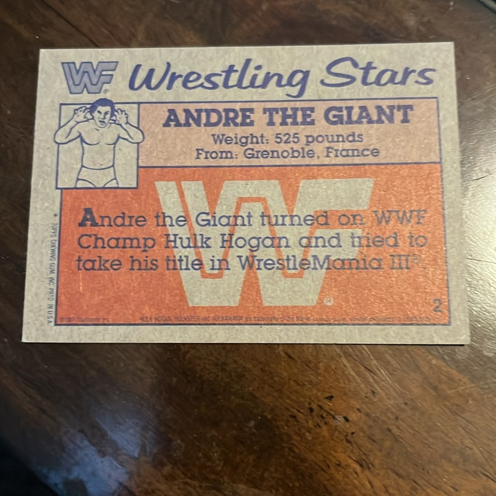 1987 WWF Wrestling Topps (10) cards Andre the Giant Hulk Hogan The Challenge - Picture 10 of 12